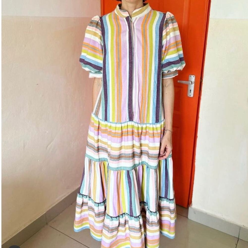 Alemais Multicolor Striped Mini Dress